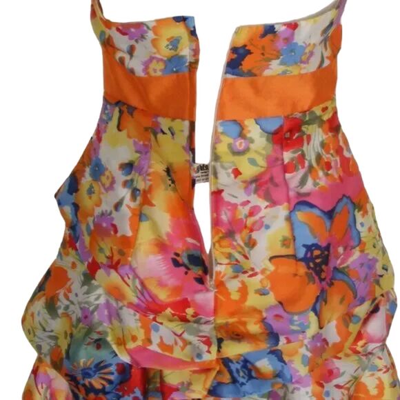 Gunne Sax Prom Dress, Jr 5, Colorful, Jessica McClintock, Halter, - Picture 7 of 10